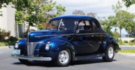 Blue 1940 Ford Custom Coupe