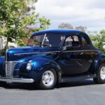 Blue 1940 Ford Custom Coupe