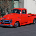 Red 1955 Chevrolet 3100 Custom