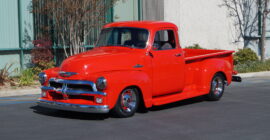 Red 1955 Chevrolet 3100 Custom