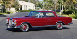 Red 1967 Mercedes Benz 250 SE Coupe