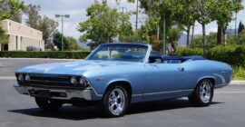 Light Blue 1969 Chevrolet Chevelle Malibu Convertible